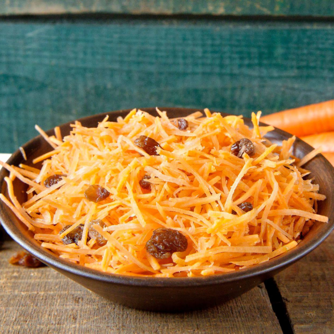 Salade de carottes et raisins