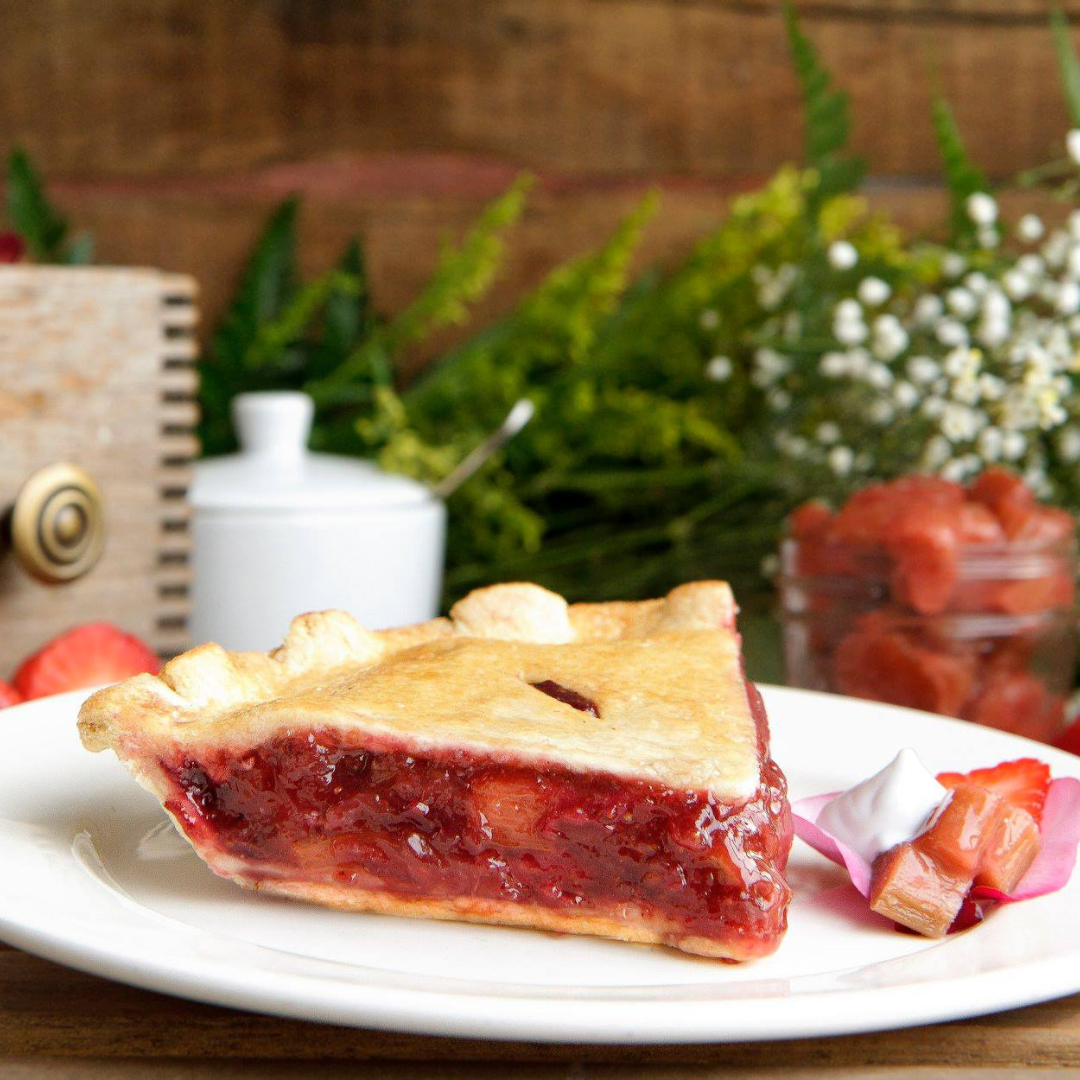 Tarte aux fraises et rhubarbe