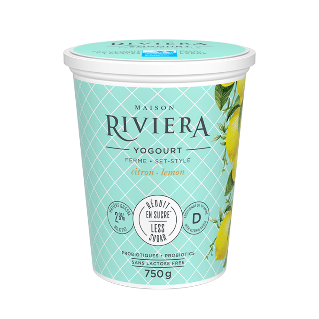 Firm lemon yogurt - reduced sugar