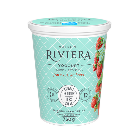 Firm strawberry yogurt - reduced sugar