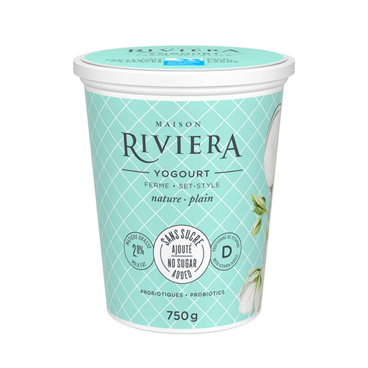 Plain firm yogurt with no added sugar 