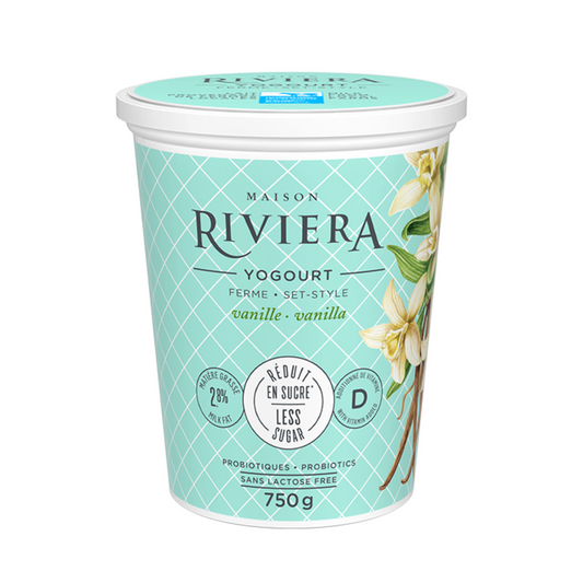 Firm vanilla yogurt - reduced sugar 